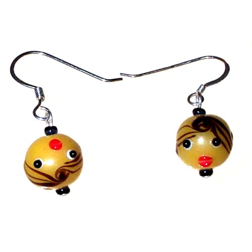 Funny Face Earrings<BR>#22128